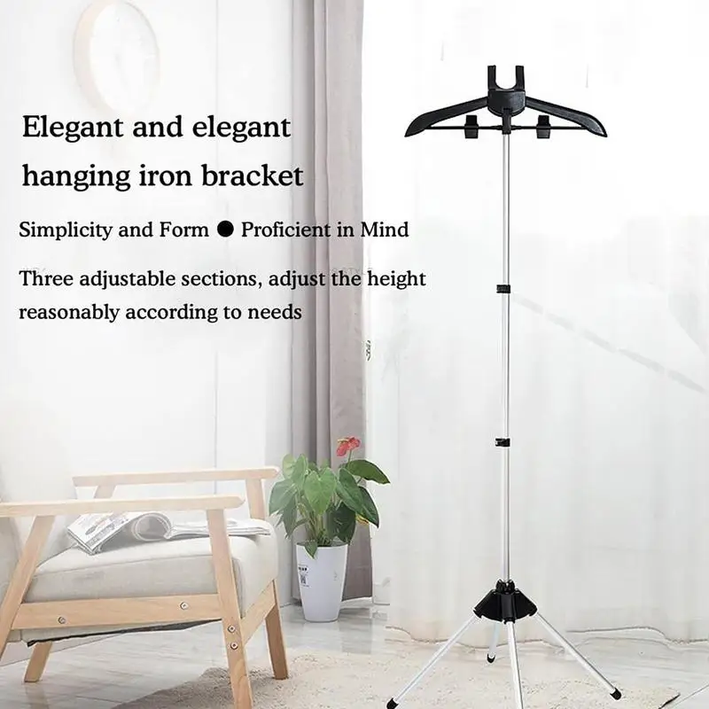 

160cm Telescopic Clothes Steamer Rack foldable Vertical clothes Hanging And Standing Handheld Steam Ironing Bracket home use