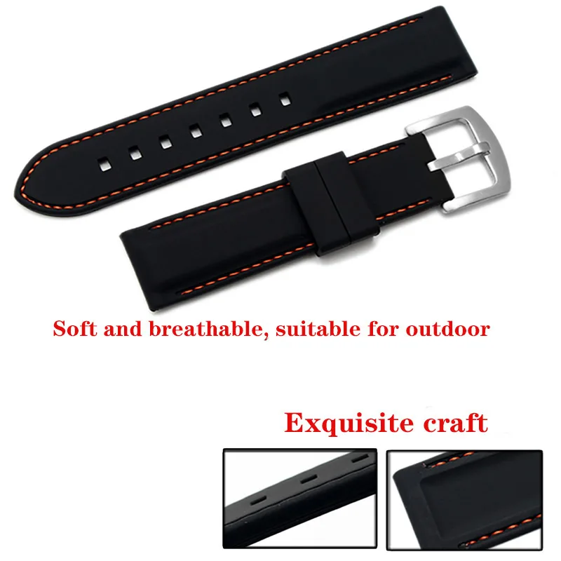 Premium Silicone Waterproof Watch Strap - Durable & Versatile Watchband Belt