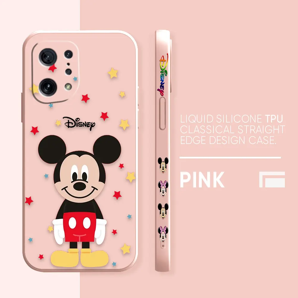 thumbnail image 1 of Case For OPPO FIND X6 X3 REALME X7 X50 RENO 2 4Z 4 6 Lite 5Z 5F 4G 5G PRO Liquid Silicone Case Mickey Minnie Mouse Cartoon, 1 of 5