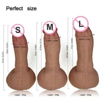 Skin Slicone Soft Suction Cup Big Huge Dildo Realistic Male Artificial Penis Dick Adult Sex Toys Women Strapon Dildos Products 3
