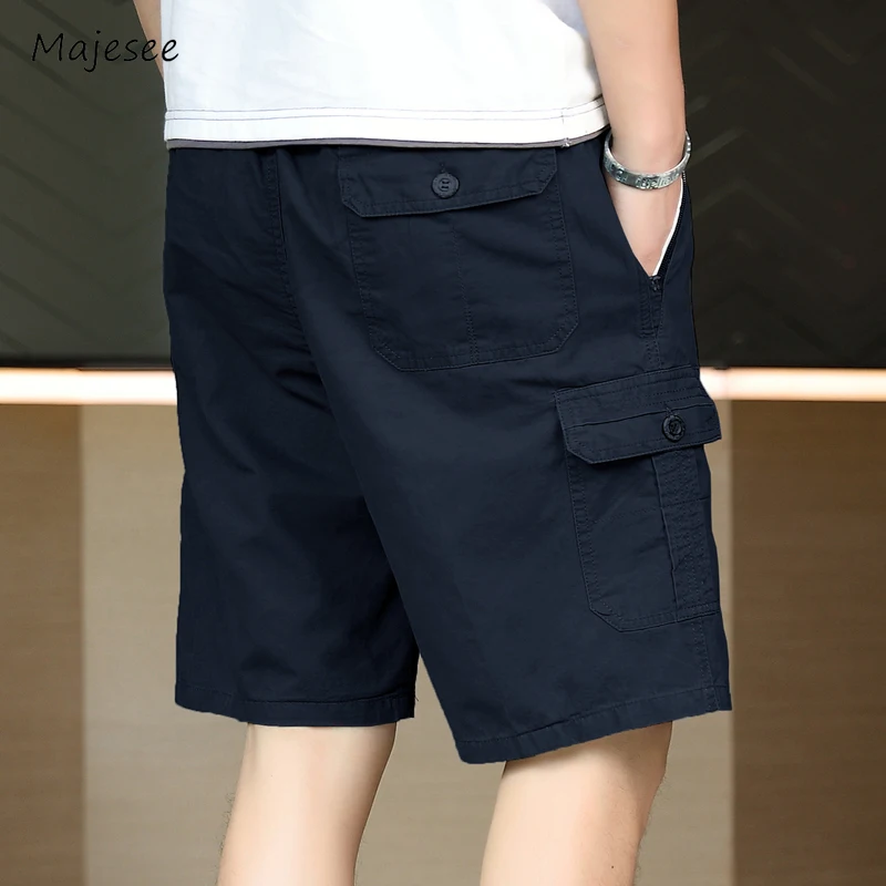 

4 Color Shorts Men Summer Solid Leisure Breathable Chic Streetwear Cozy Cool Japanese Safari Style Simple Prevalent 2023