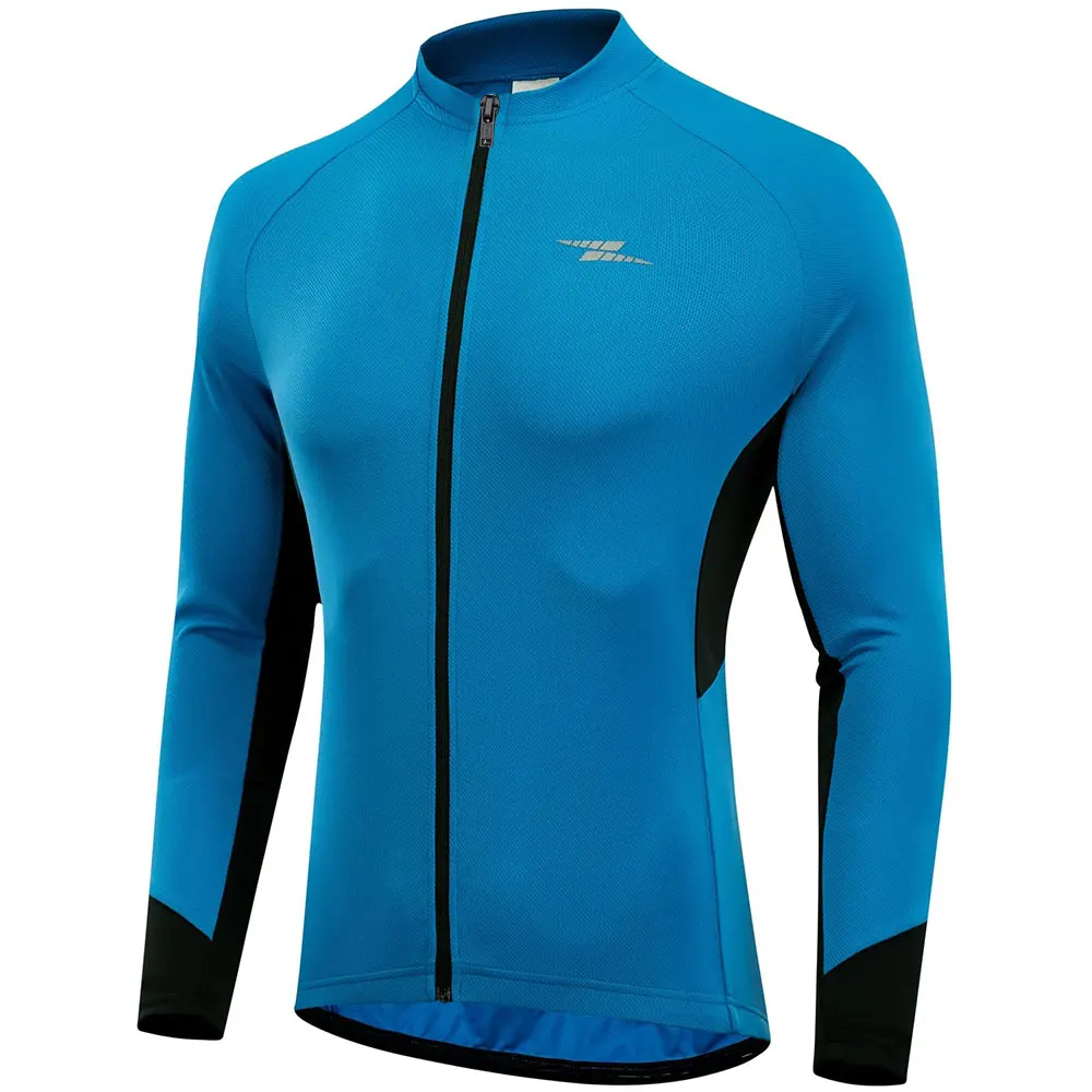 

Men's Long Sleeve Cycling Jersey, MTB Bike Shirt, Full Zip, 3 Rear Pockets, Bicycle Biking Tops, Breathable Team Jacket, Outdoor