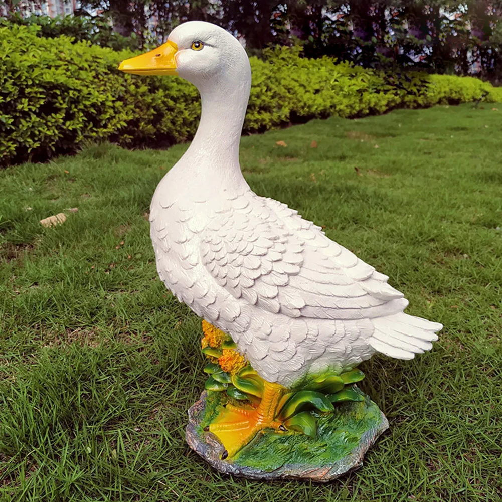 

Landscape Artificial Duck Model Statues Ornaments Resin Simulation Home Outdoor Garden Sculpture Crafts Pond Realistic Decor