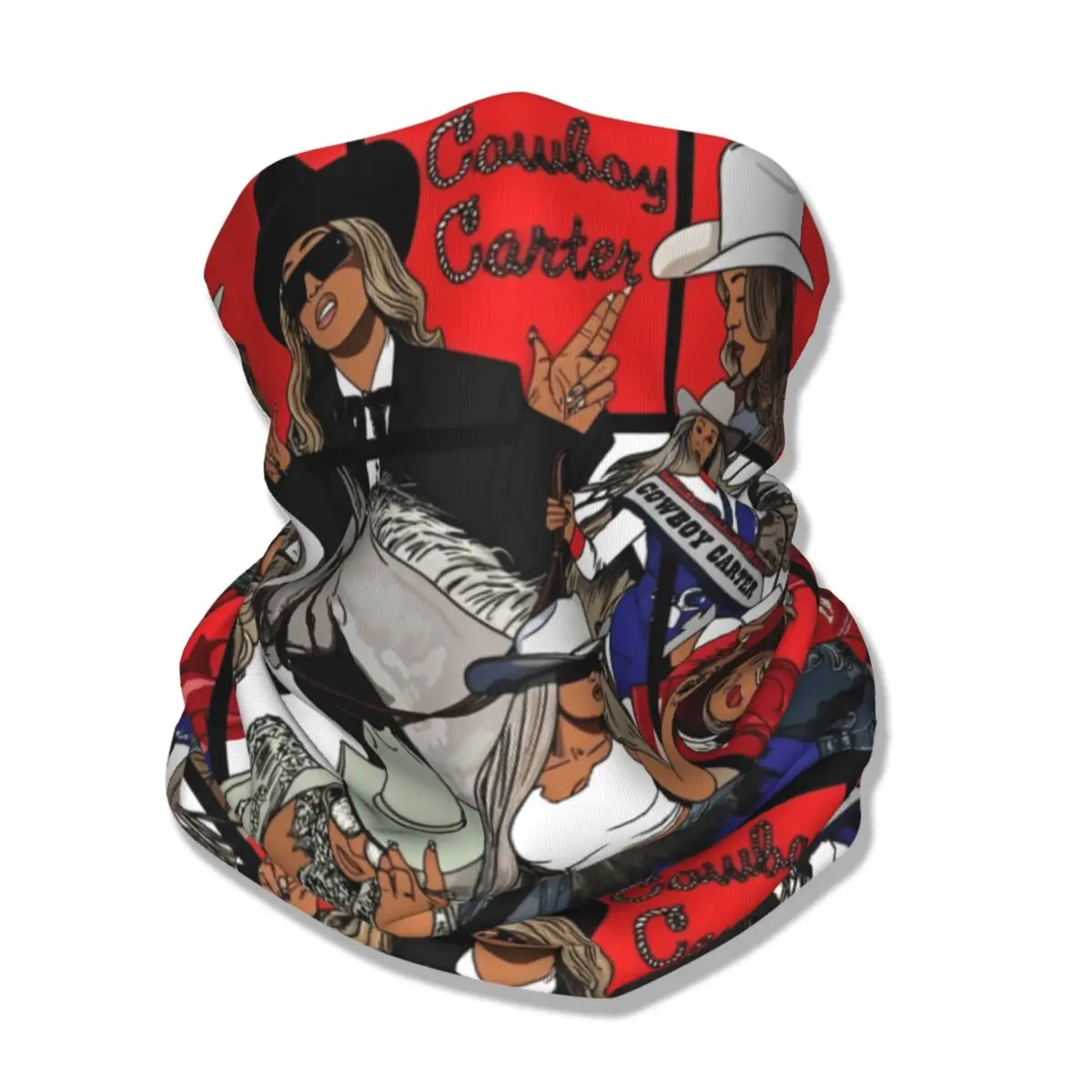 Beyonce Cowboy Carter Tour Bandana Neck Cover Printed Singer Mask Scarf Multi-use Cycling Scarf Cycling for Men Women Adult