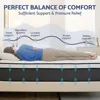 Queen Size Mattress, 14 Inch Hybrid Pillow Top Mattresses in a Box, Medium Firm Mattress for Back Pain, Fiberglass Free 2