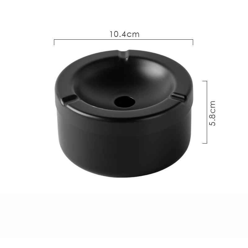 Thickened Stainless Steel Ashtray with Cover Dustproof and Windproof Ashtray Creative Home Decoration Gift