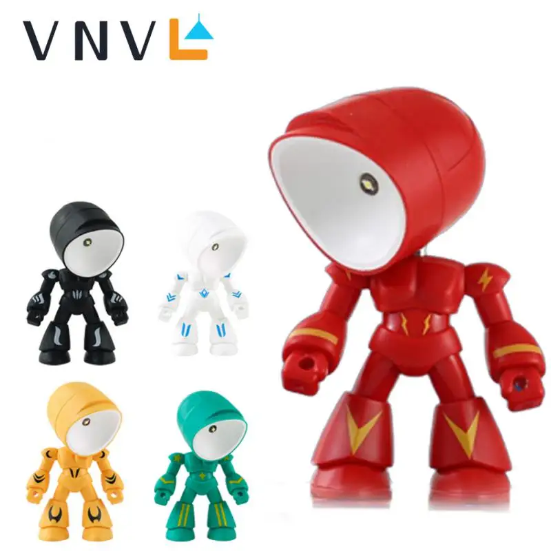 

Складной светодиодный настольный мини-светильник, креативный ночсветильник в форме героя мультяшного человека, настольная лампа с орнаментом для гостиной, праздничный подарок