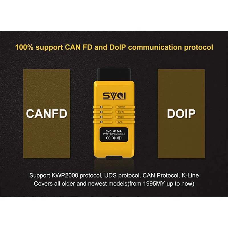 SVCI 6154A - Meilleur Outil de Diagnostic pour VAG, Supporte UDS Doip CAN FD Jusqu'en 2022