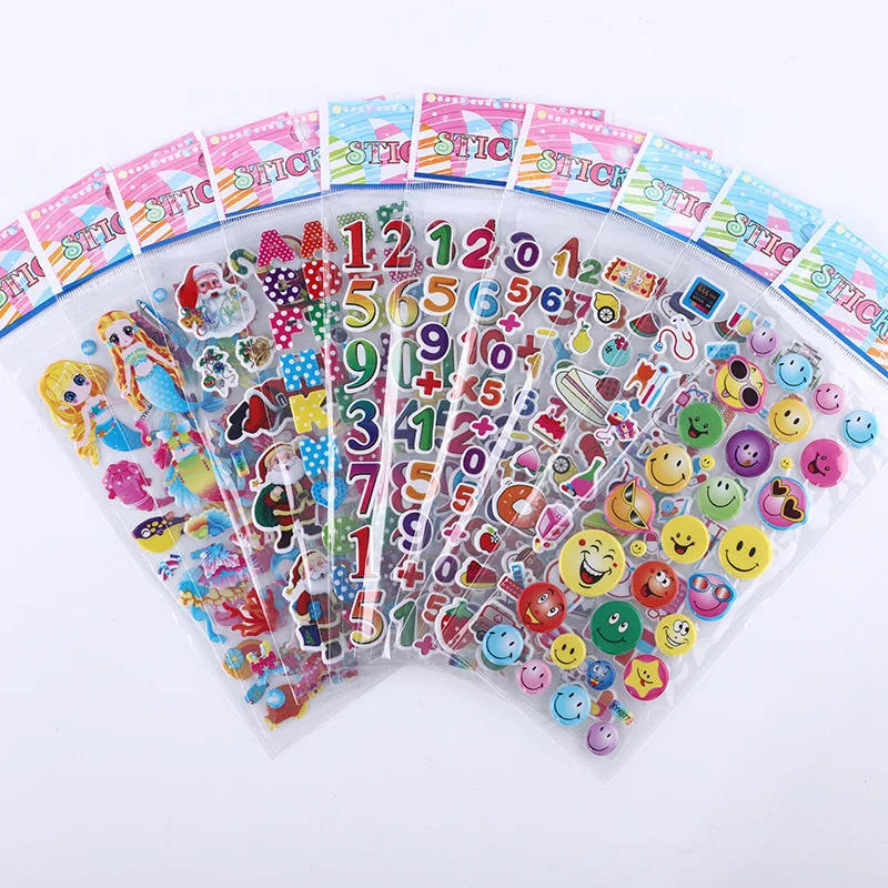 Kids Stickers 40 20 Different Sheets 3D Puffy Bulk Stickers for Girl Boy  Birthday Gift Scrapbooking Teachers Animals Cartoon