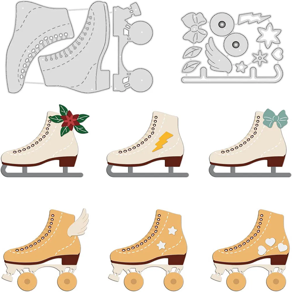Roller Skates Metal Cutting Dies Ice Skates Die Cuts for DIY