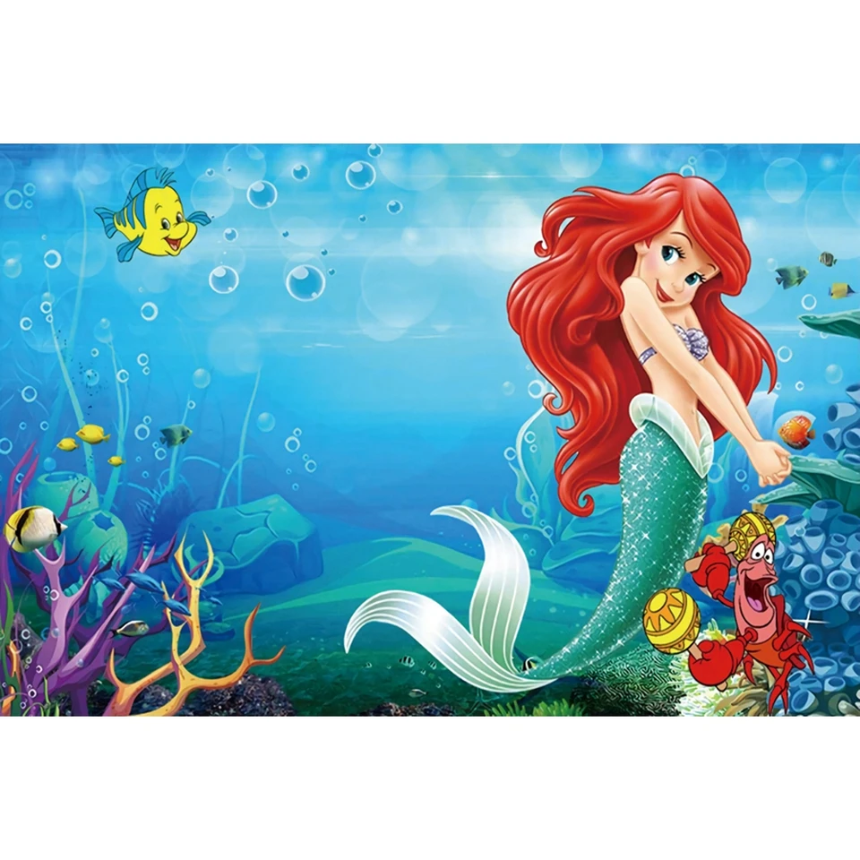 ディズニー-arielリトルマーメイドプリンセス背景、海の下、背景