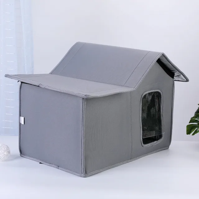 Outdoor Cat House Detachable Roof Easy To Clean Pet Bed Waterproof Practical Cat Nest Cat and Dog Multifunctional Universal Bed 3