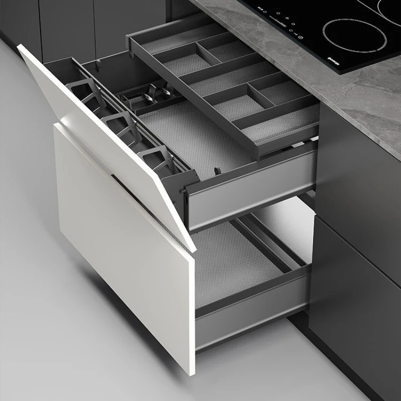 Metal Kitchen Cabinet Storage Narrow Organizer Drawer Small Spaces Extendable Cabinets  with Sliding Track Furniture