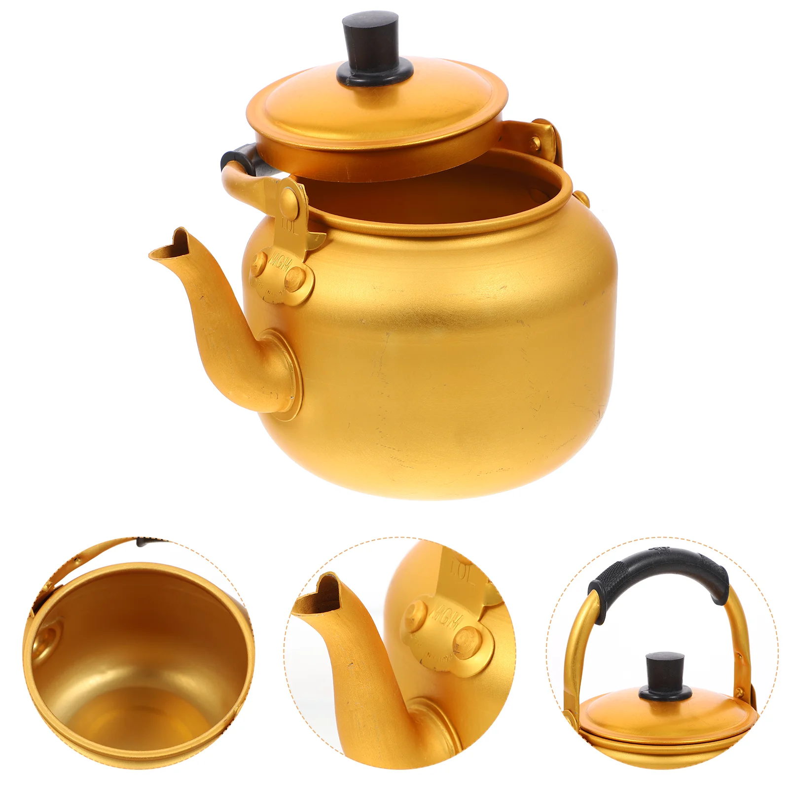 

Aluminium Tea Kettle Traditional Rice Aluminum Teapot Diffuser Anti Leak Tea Bottle Anti Hot Handle Water Heating