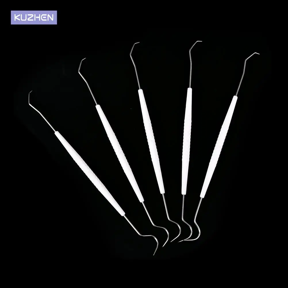 10PCS Stainless Steel Double Ends Dentist Teeth Clean Hygiene Explorer