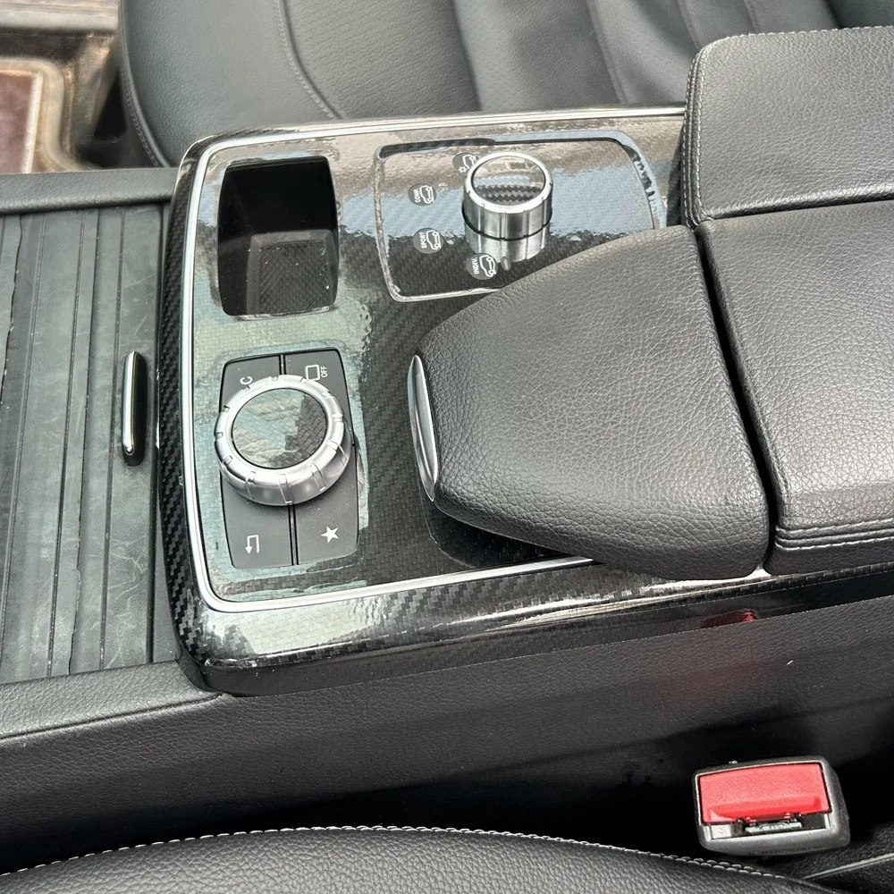벤츠 GLE GLS ML GL W164/W166/W167 차량용 카본 파이버 필름 인테리어 스티커 센터 콘솔 기어 대시보드 에어 도어 핸들 패널