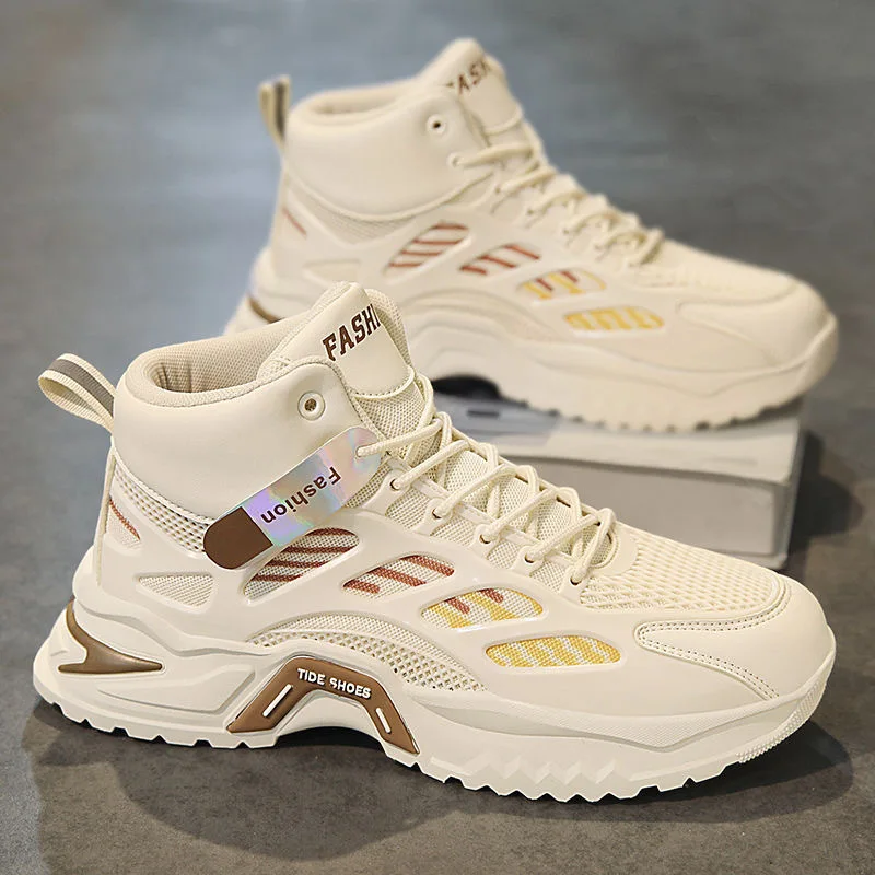 Men's High Top Sneakers Summer Breathable Air-cushion Running