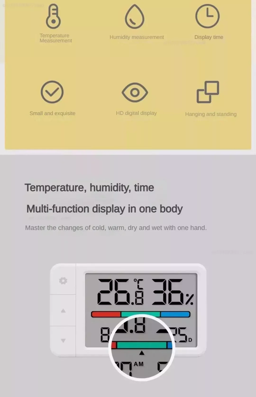Xiaomi MiaoMiaoCe MHO-C306 Thermometer Hygrometer description image 2
