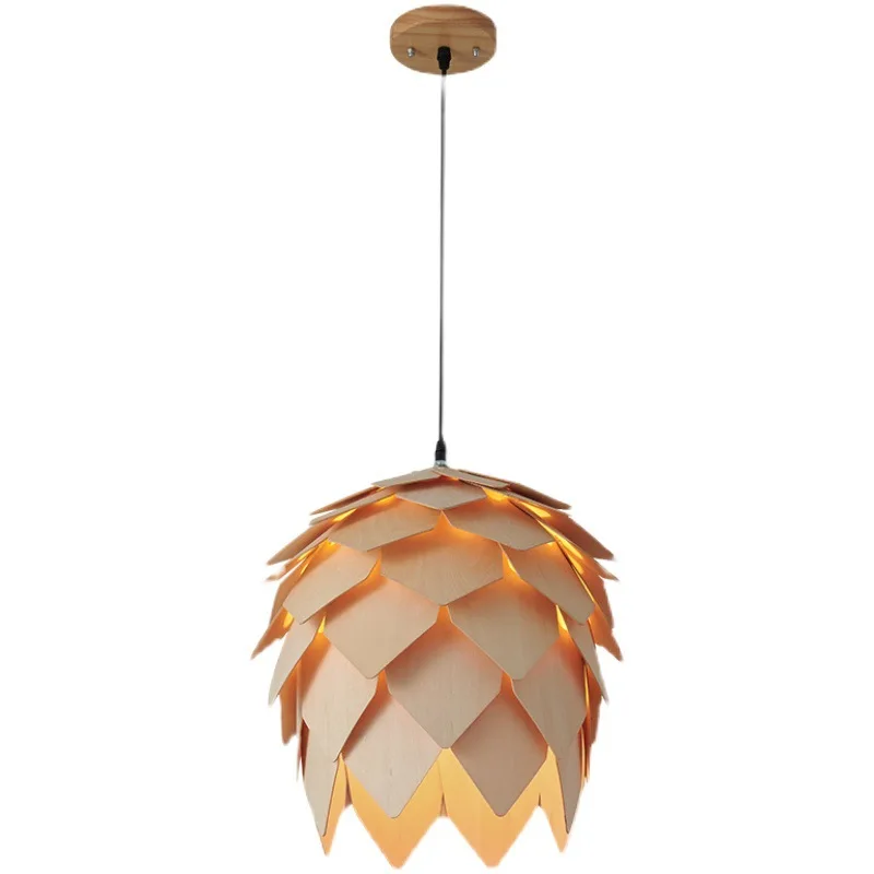 

Restaurant Bedroom Bar Cafe Fixtures Luminaire Modern Art Oak Pine Cone living room decor E27 Pendant Lights Art Handmade