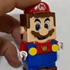 Super Mario Bros Blocks Luigi Buliding Blocks Action Toy Figures Assembly Toys mark box Dolls Children Birthday Gifts spiderman 3