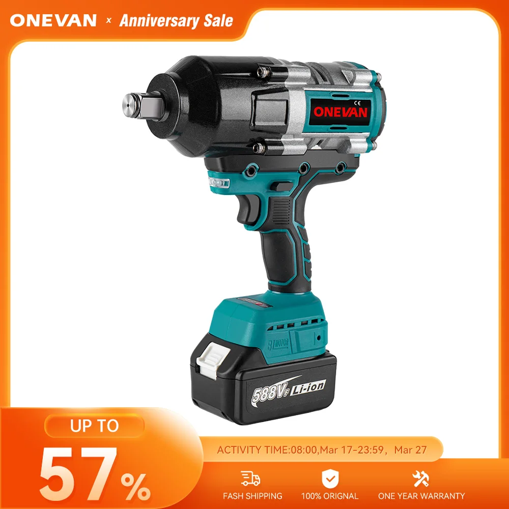 Onevan 3100N. M Torque Brushless Avvitatore Elettrico Avvitatore A Batteria Cacciavite A Bussola Utensili Elettrici Per Batteria Makita 18V