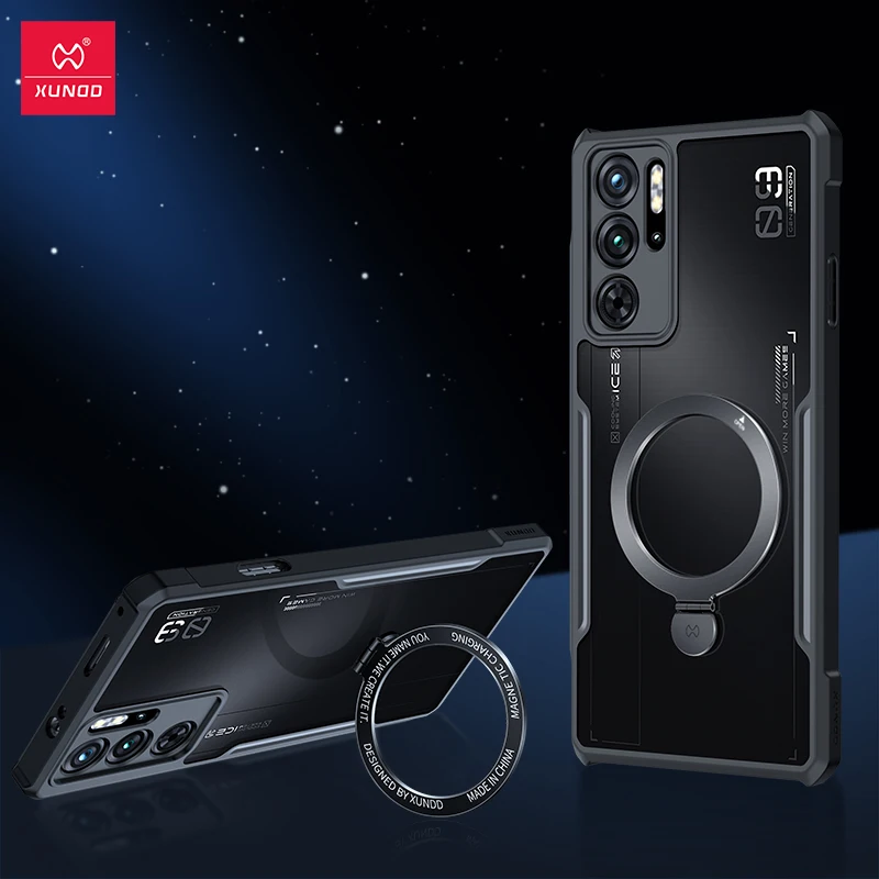 Xundd Magnetic Holder Case For Nubia Red Magic 9 Pro Plus 9 Pro Case Built-in Airbag Strong Magnet Effect Anti-Fingerprint