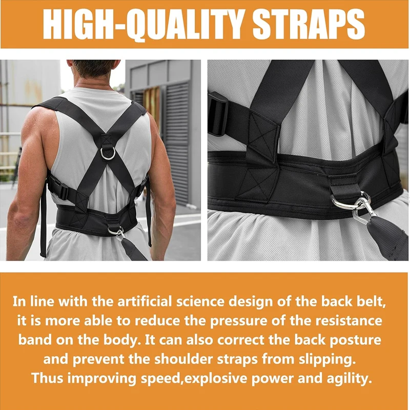 Sled Pulling Harness Tire Pulling Harness With Pull Strap For Resistance Training Adjustable Padded Shoulder Strap gym accessories