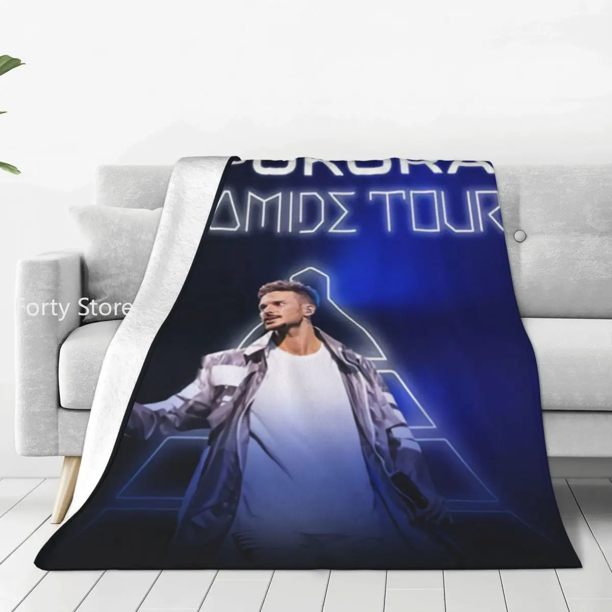 

Soft Durable Blanket Camping M. Pokora Bedding Throws Pyramide Tour Concert Flannel Bedspread Living Room Print Sofa Bed Cover