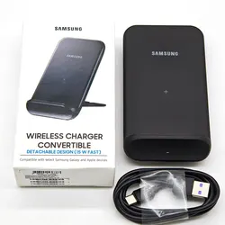 High - Speed Wireless Charger Stand, 15W Fast Charging Pad - Black