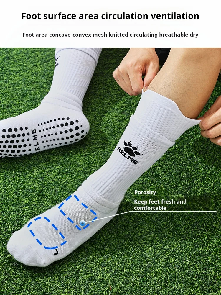 Football Socks Sports Socks Fitness Sports Socks Sport Socks Kelme Football Socks Men's Middle Tube Thick Towel Bottom Youth Professional Competition Training Non Slip football socks sports socks fitness sports socks sport socks