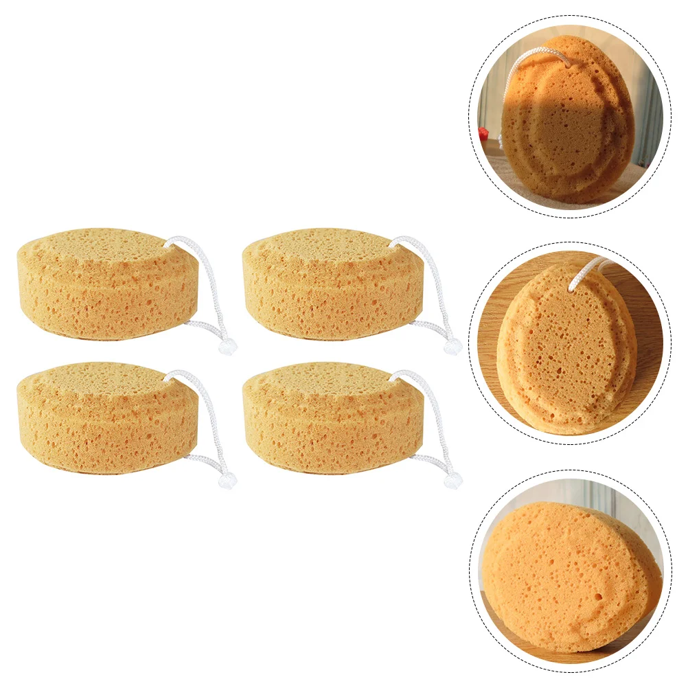 

4 Pcs Bath Sponge Shower Exfoliating Sponge Body Scrubber for Kids Adults