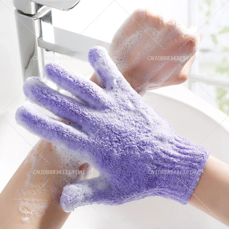 1pair Body Cleaning Washcloth Soft Brush Home Hotel Bathroom Shower Ball Back Scrubber Set Exfoliating Skin Towel Bath Gloves