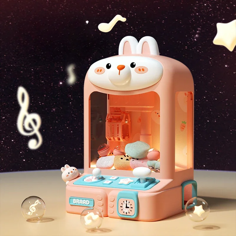 Children Mini Claw Machine Household Gashapon Clip Doll Recreational Machines Male Female Interactive Puzzle Playing House Toys 3