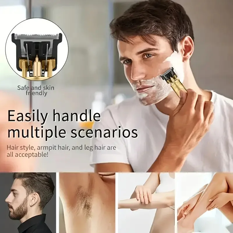 Electric Haircut Razor for Men Rechargeable Clipper Shaver Adult Electric Vintage Clipperrazor Home USB Charging Barber Shop
