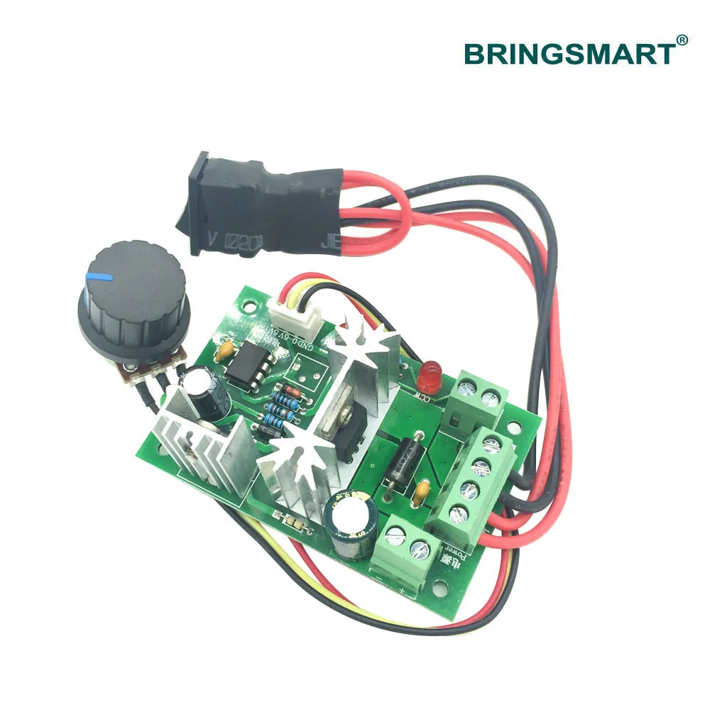Bringsmart CCM6N DC PWM Motor Speed Controller 6V-30V Variable Speed Drive 6A Positive Inversion Mini Switch Controller dc motor speed controller