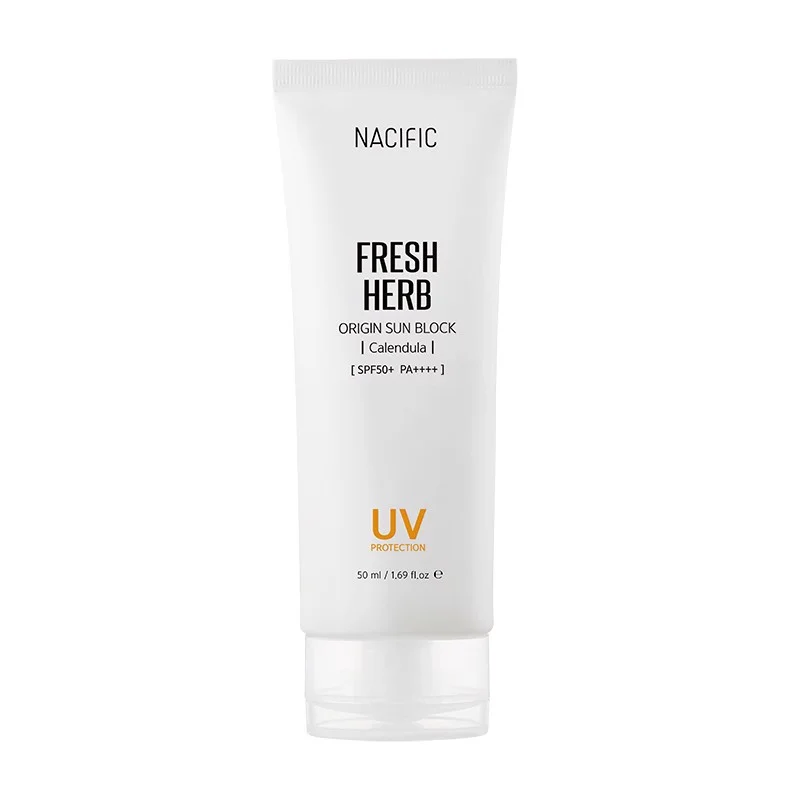 Nacific Fresh Herb Origin Sun Block Callendula 50ml SPF50+ PA+++ Facial Sunscreen Long Lasting Waterproof Whitening Korea