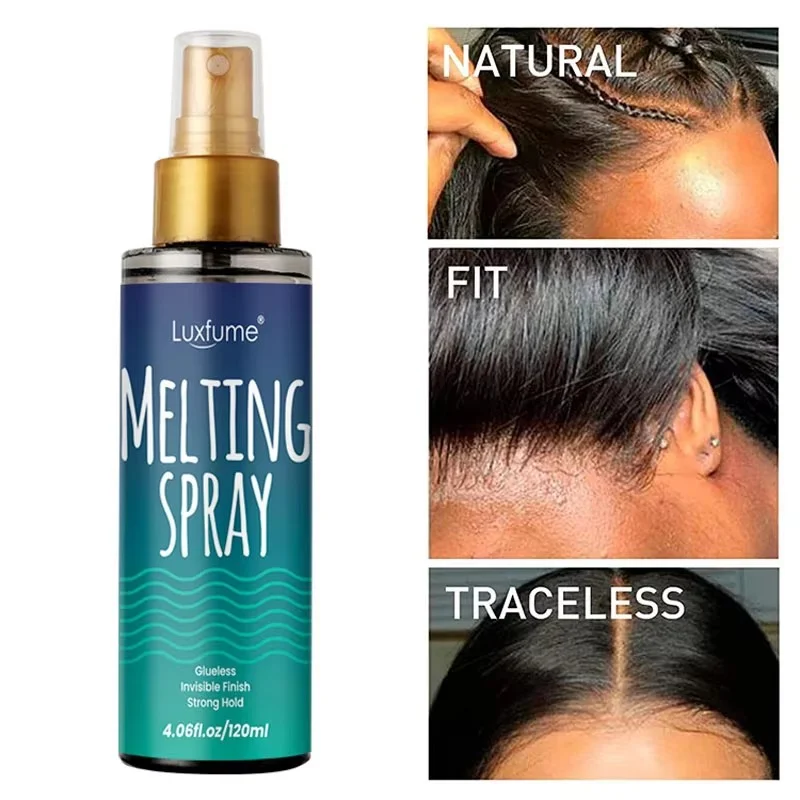 Invisible Lace Natural Melting And Holding Mousse For Lace Wig Spray New 120ML Melting Spray For Wigs