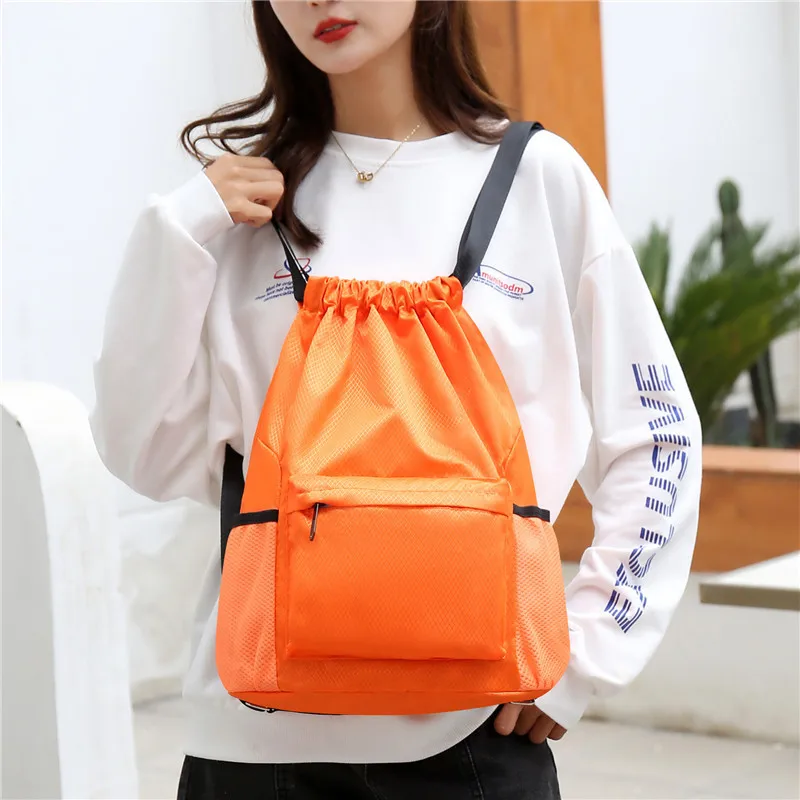 Outdoor Drawstring Sports Backpack Mochila Deporte Hombre Sports Bag For  Man Waterproof Clothes Storage Bag Women's Fitness Bag