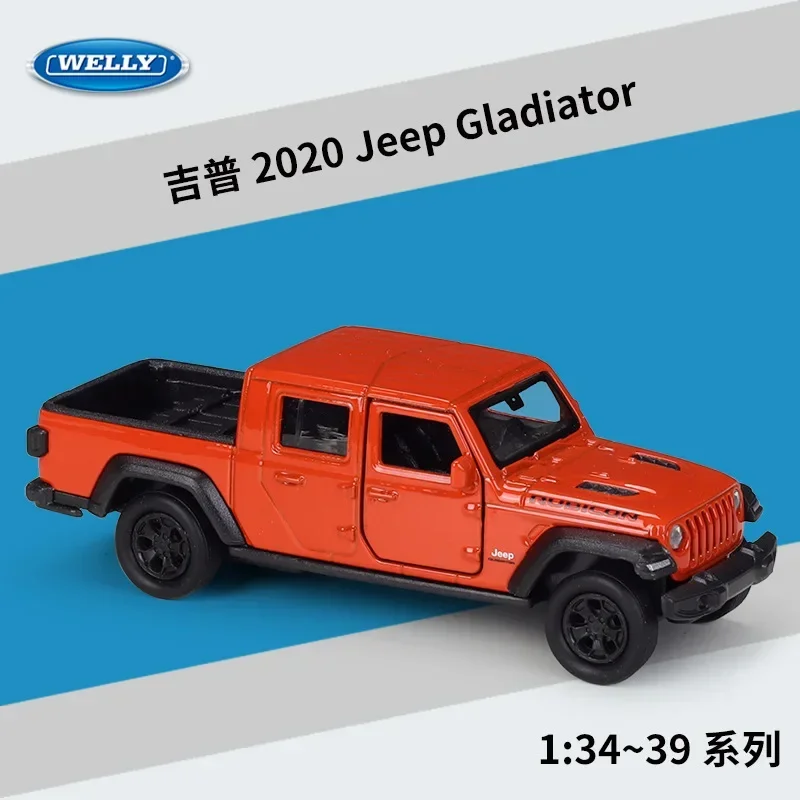 

WELLY 1:36 2020 Jeep Gladiator Diecast Toy car Off-Road Vehicle Metal Model Pull Back Cars Alloy Car For Children Gift