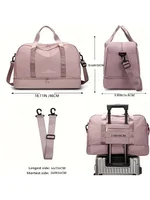 Sac de voyage extensible pour femmes, sac à main de sport, sac de Fitness, grande capacité, sac de nuit pour week-end à une épaule 2