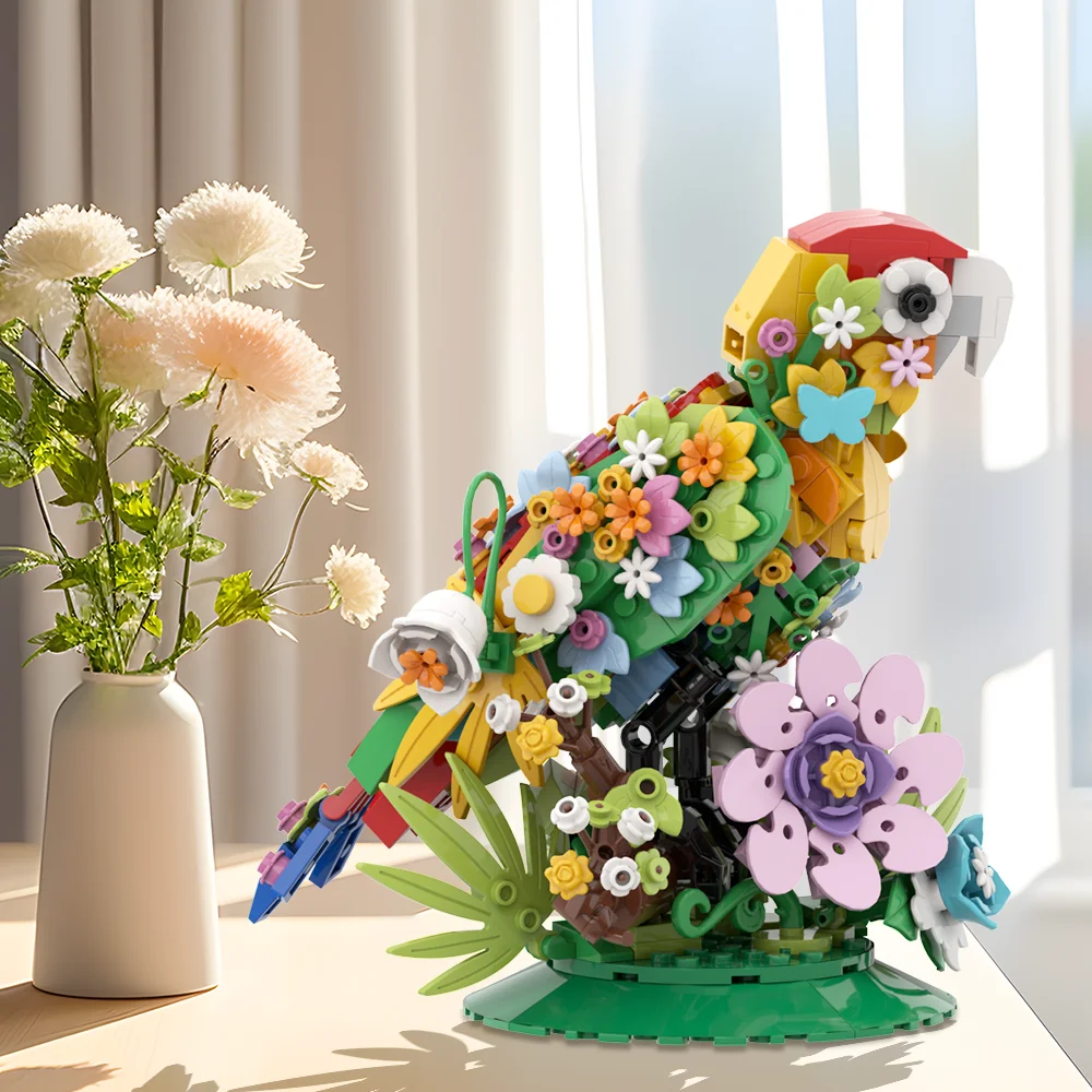 Moc Blumen Brid Modell Baustein Set DIY kreative Tier Ornamente dekorative zusammen gebaute Ziegel Spielzeug Kinder Geburtstags geschenk – Detail 11