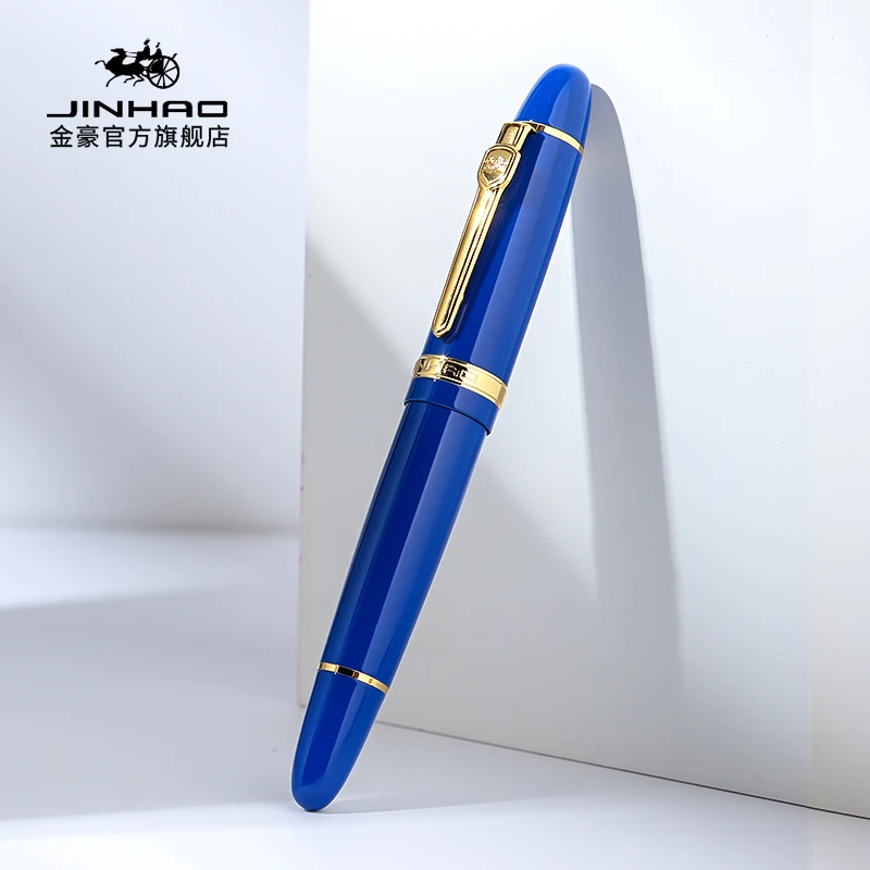 JINHAO 159 만년필, 럭셔리 선물 세트 금속 펜, 고품질 금속 잉크 펜, 0.5mm 펜촉, 실버/골드 클립 사무용품