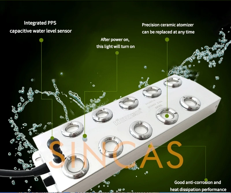 Description Picture 3 of itemIndustrial Ultrasonic Humidifier Workshop Vegetable Preservation Humidity Man-made Tourist Site Commercial Diffuser Sprayer