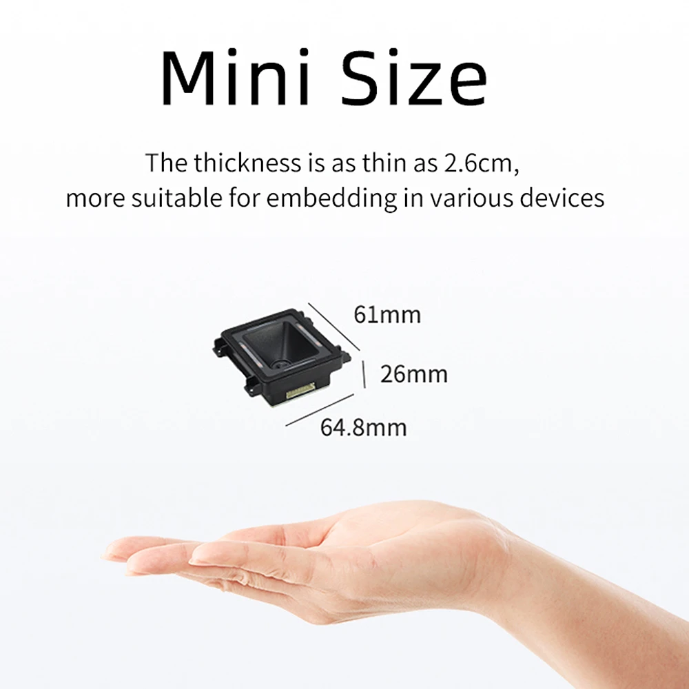 내장형 바코드 스캐너, 자기 유도 1D 2D QR 바코드 리더 모듈, 지지대 RS-232, TTL, USB, 게이트 기계용 자동 스캐닝