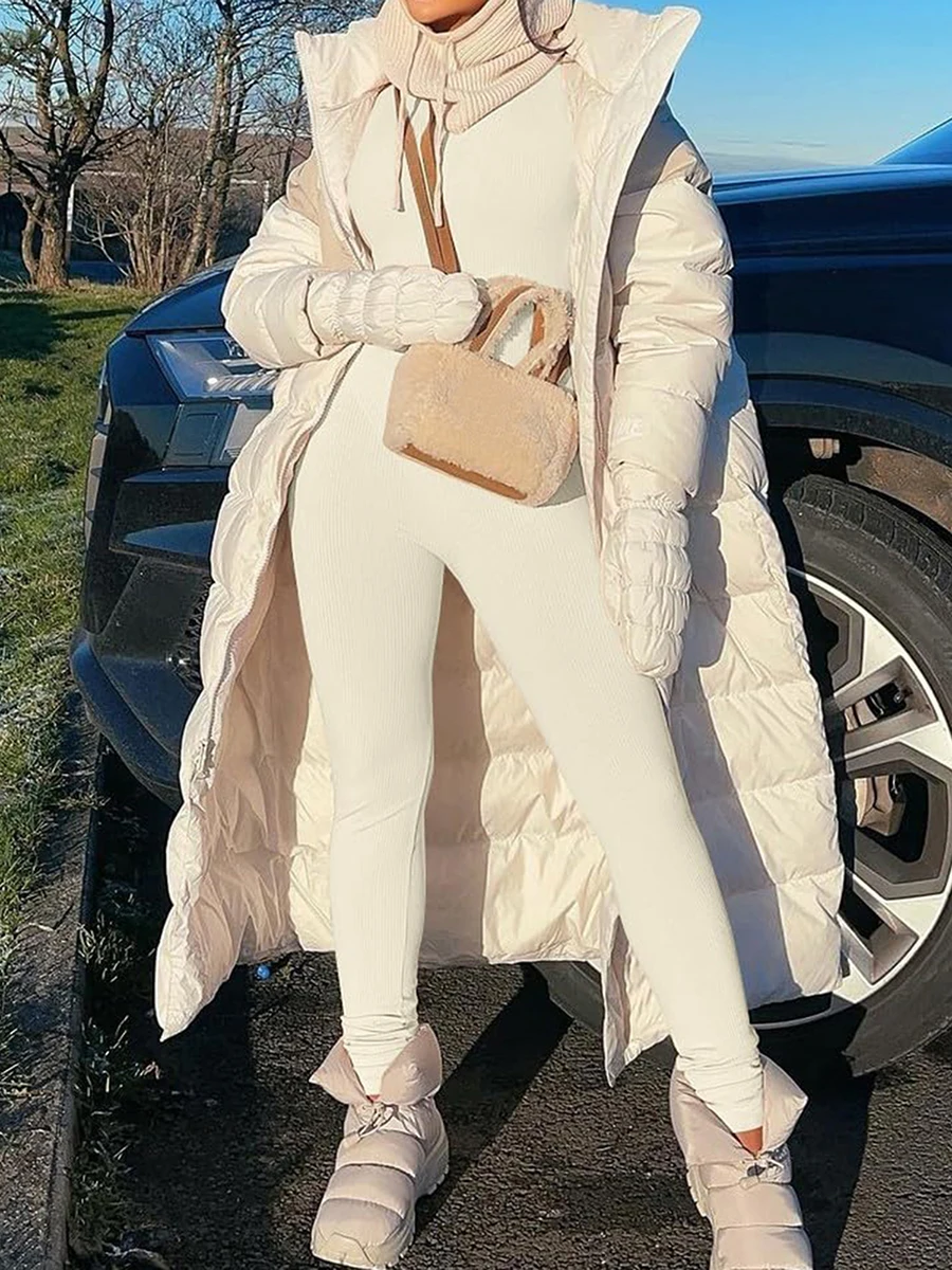 Women’s Long Sleeve Jumpsuit Bodycon Round Neck Long Romper Clubwear Tights Outfit