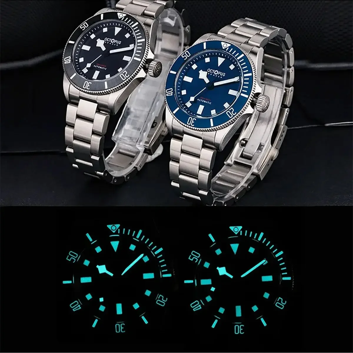 Octopus Kraken 39mm Titanium Business Male Diver Men's