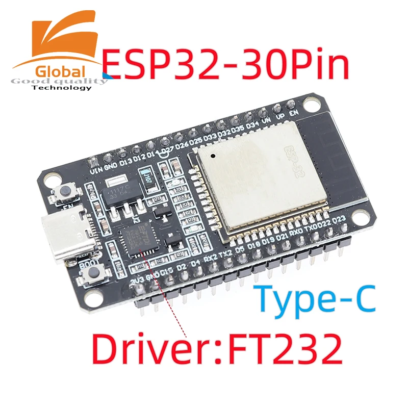 ตัวเลือกสินค้า บอร์ดพัฒนา ESP32 30/38 พิน WiFi+Bluetooth สำหรับโปรเจกต์ IoT