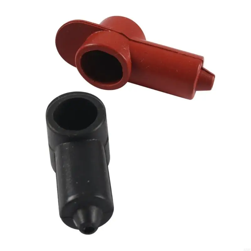 10Pcs Redness and Black Battery Terminal Insulating Cover,Cable Lug Protector Cover Lug Caps for Car Motorbike
