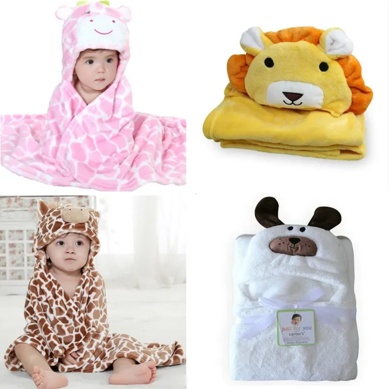 Bear Shaped Baby Hooded Bathrobe Infant Towel cotton blanket bathrobe bath towel
