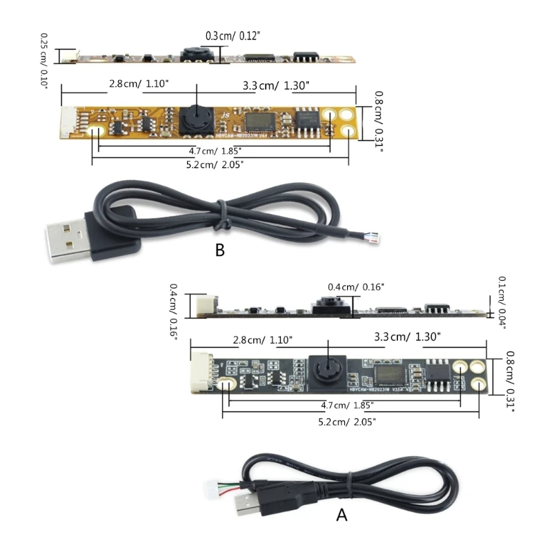 OV9726 USB Camera Module 66Degrees Fixed 30FPS 1MP Plug-Play For Laptop QR-Code Machine Webcam Modules